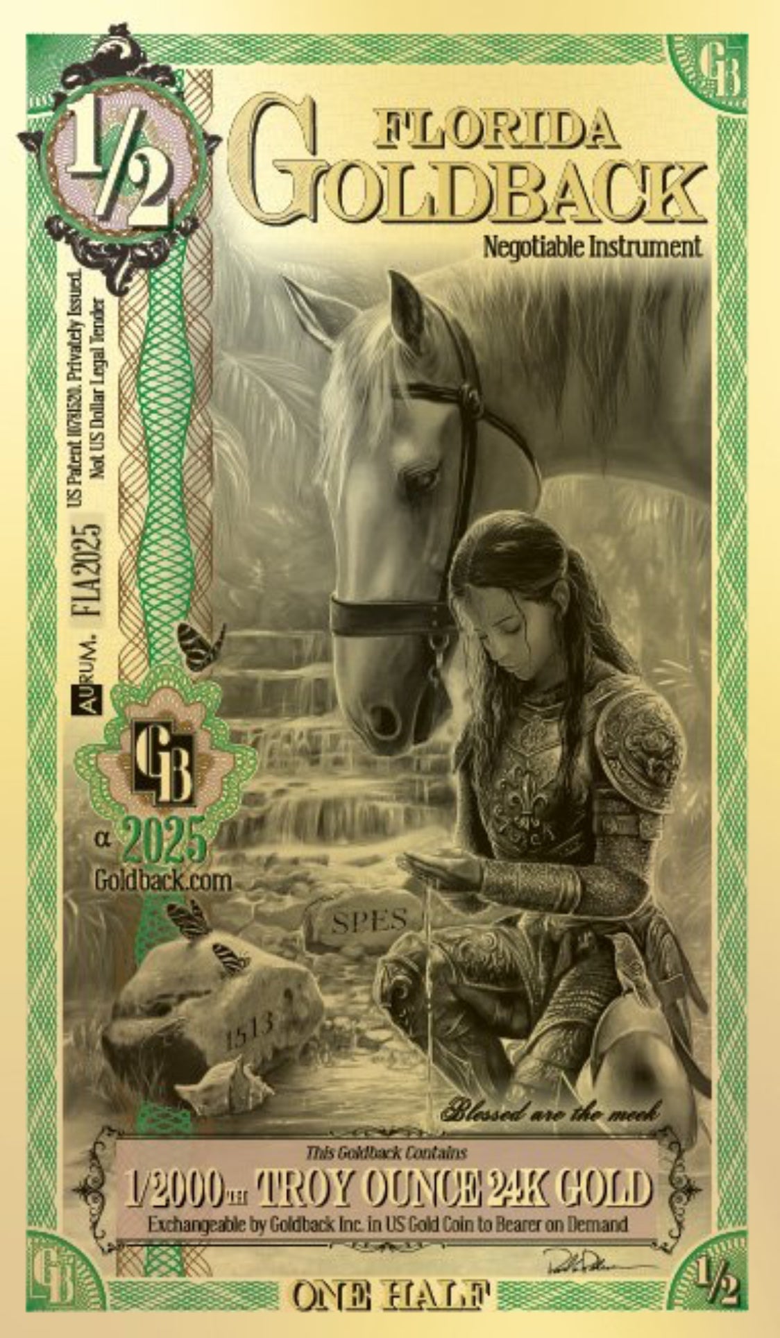 1/2 Florida Goldback (2025 ALPHA)