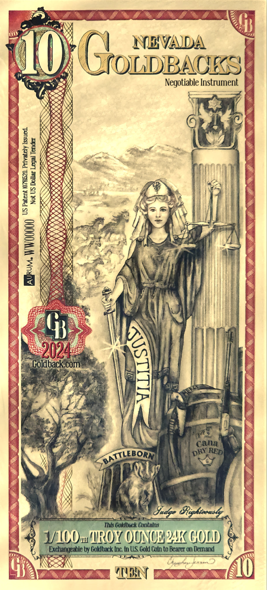 10 Nevada Goldback ( 2024)