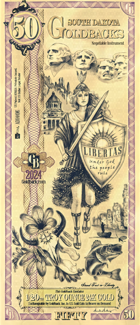 50 South Dakota Goldback ( 2024)