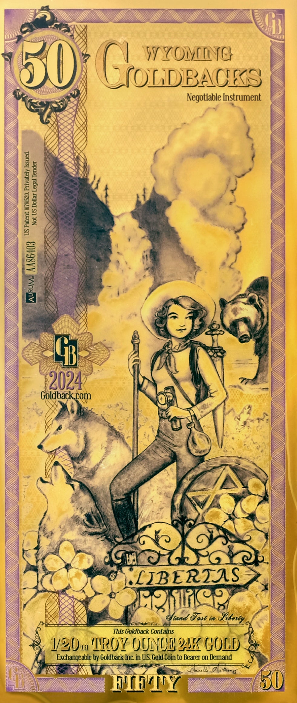50 Wioming Goldback ( 2024)
